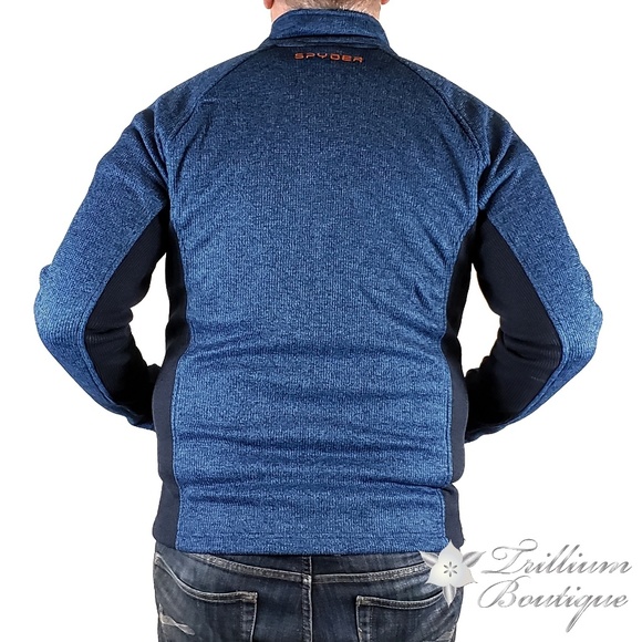 Spyder Men's Constant Full Zip Sweater Blue Large - Picture 6 of 6